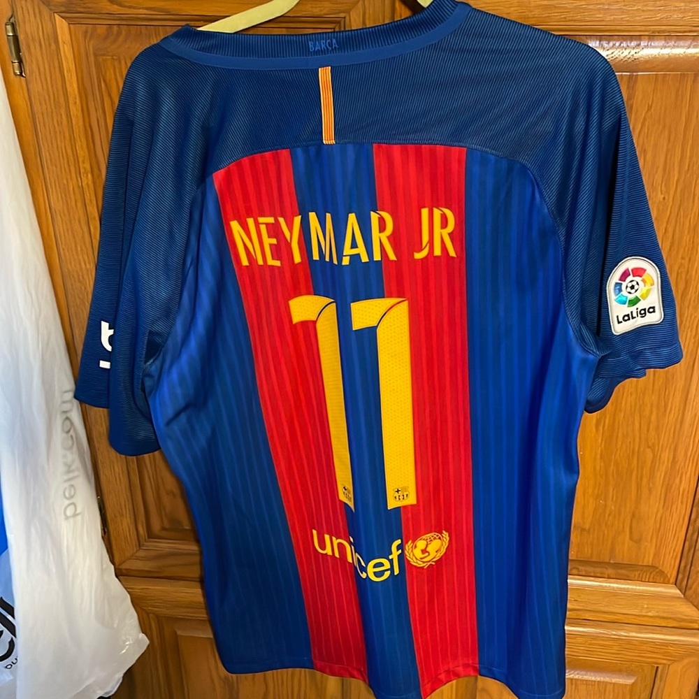 BARCELONA BARCA # 11 NEYMAR JR 2016-2017 FOOTBALL SHIRT JERSEY HOME NIKE SIZE XL